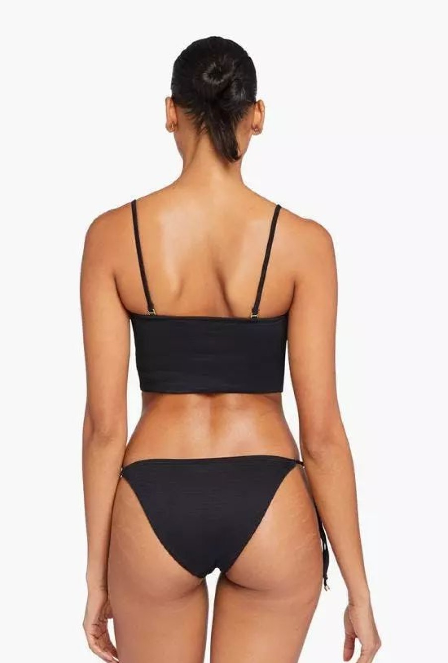 Swimwear * | Vitamin A Elle Tie Side Bottom Black