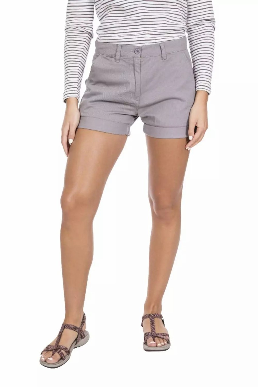 Bottoms * | Trespass Womens/Ladies Rectify Adventure Shorts Storm Gray