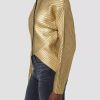 Sweatshirts & Sweaters * | Hudson Jeans Front Wrap Sweater Foiled Camel