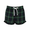 Bottoms * | Skinni Fit Fit Womens/Ladies Tartan Shorts ( ) Navy/Green Check