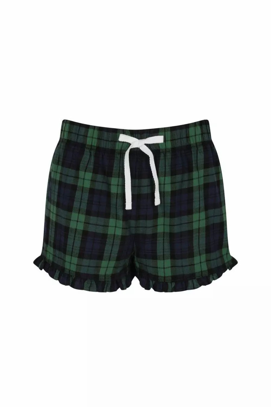 Bottoms * | Skinni Fit Fit Womens/Ladies Tartan Shorts ( ) Navy/Green Check