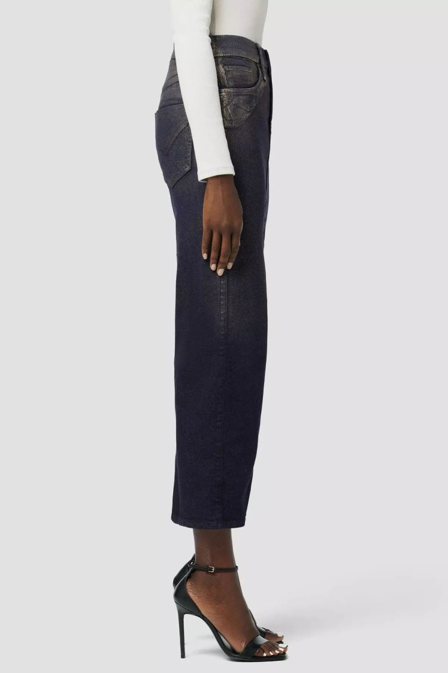 Skirts * | Hudson Jeans Reconstructed Skirt Ombre Foil