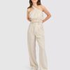 Bottoms * | Belle & Bloom State Of Play Wide Leg Pant Sand