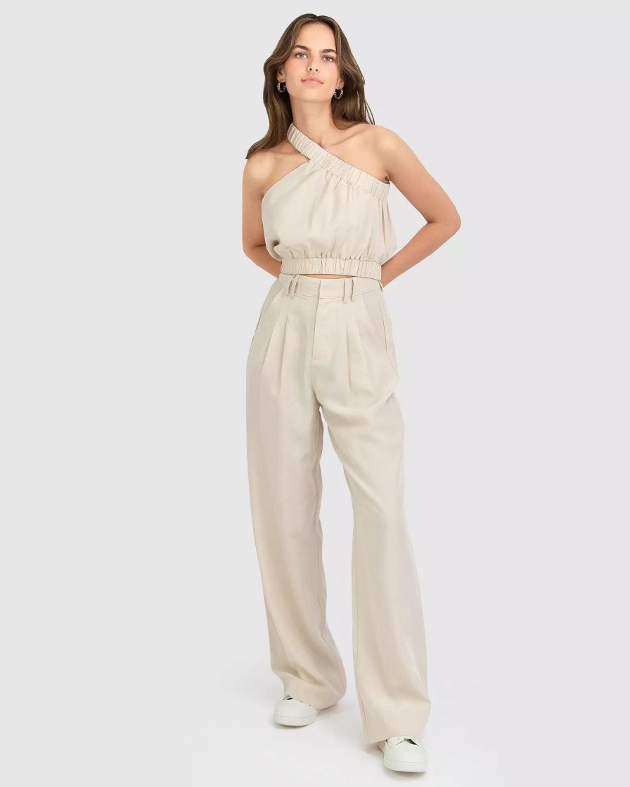 Bottoms * | Belle & Bloom State Of Play Wide Leg Pant Sand