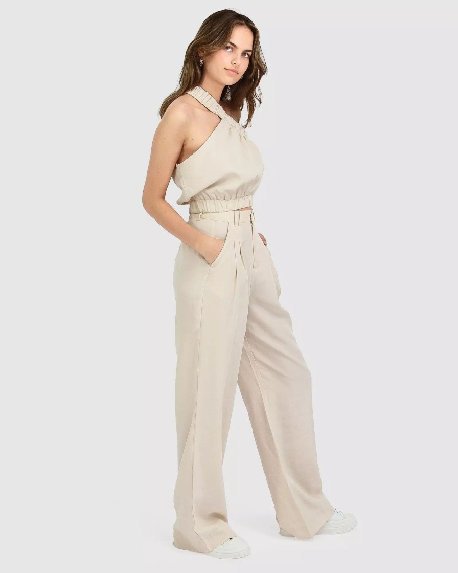 Bottoms * | Belle & Bloom State Of Play Wide Leg Pant Sand