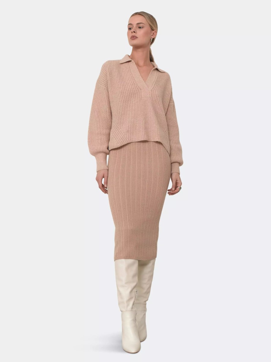 Skirts * | Eleven Six Ava Skirt Pale Camel