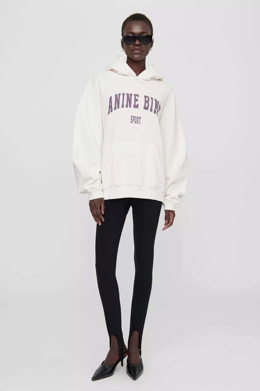 Sweatshirts & Sweaters * | Anine Bing Harvey Sweatshirt Off White With Purple