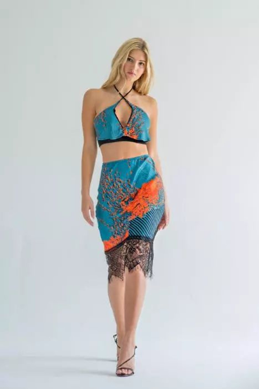 Skirts * | Lahive Magdalena Bias Slip Skirt Multi