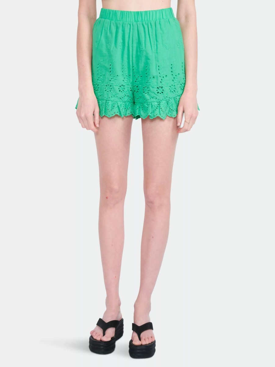 Bottoms * | Emory Park Bailee Eyelet Shorts Green