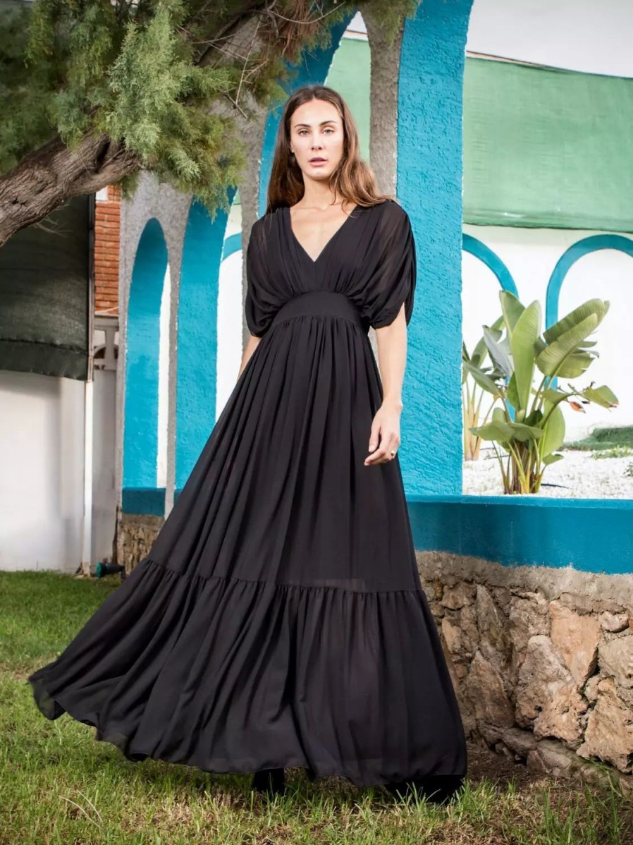 Dresses * | Sohuman Aliana Luxury Dress Black