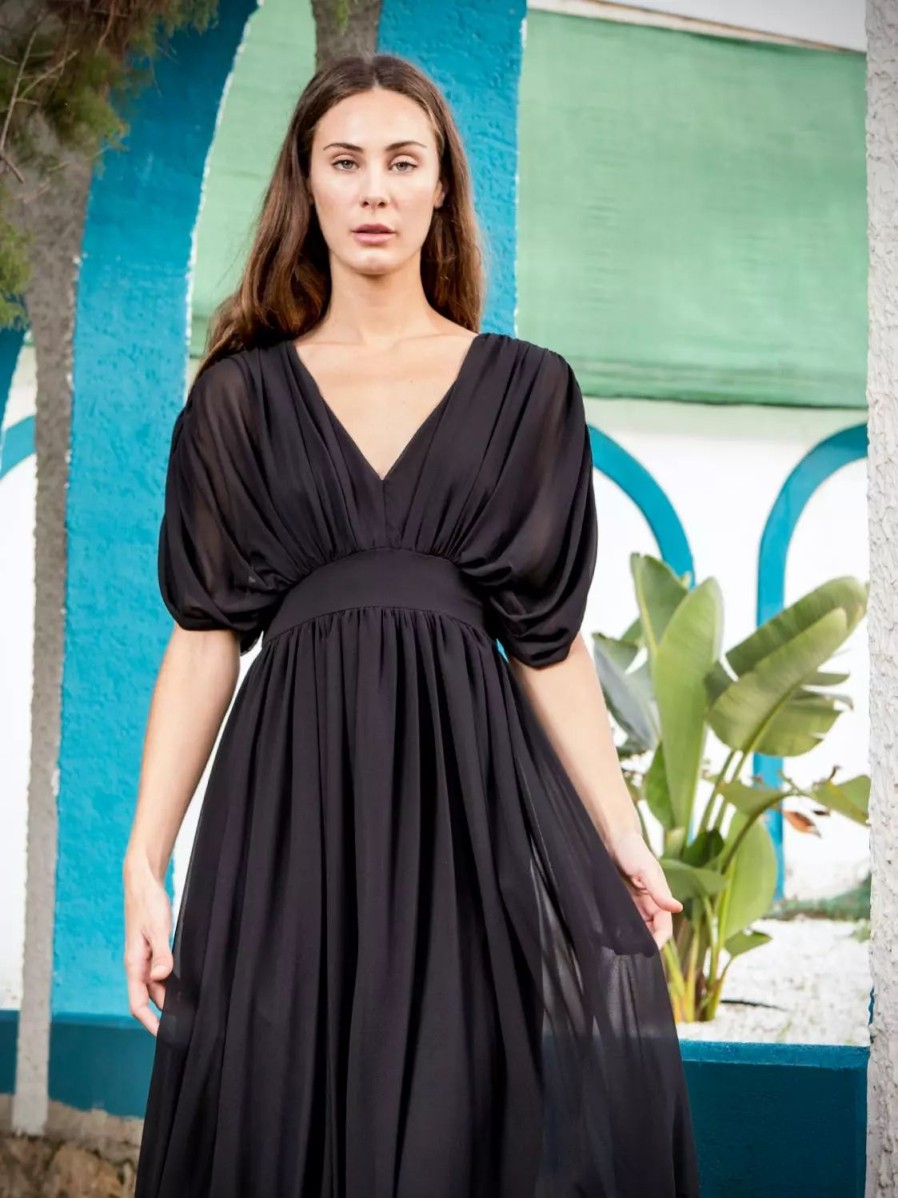 Dresses * | Sohuman Aliana Luxury Dress Black