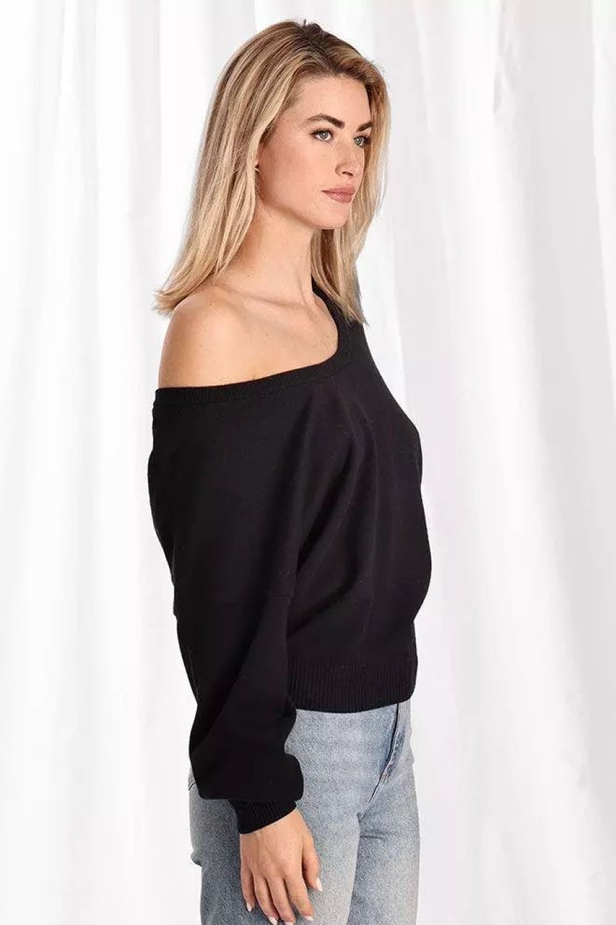 Sweatshirts & Sweaters * | Minnie Rose Cotton Cashmere Doube Voop Neck Pullover