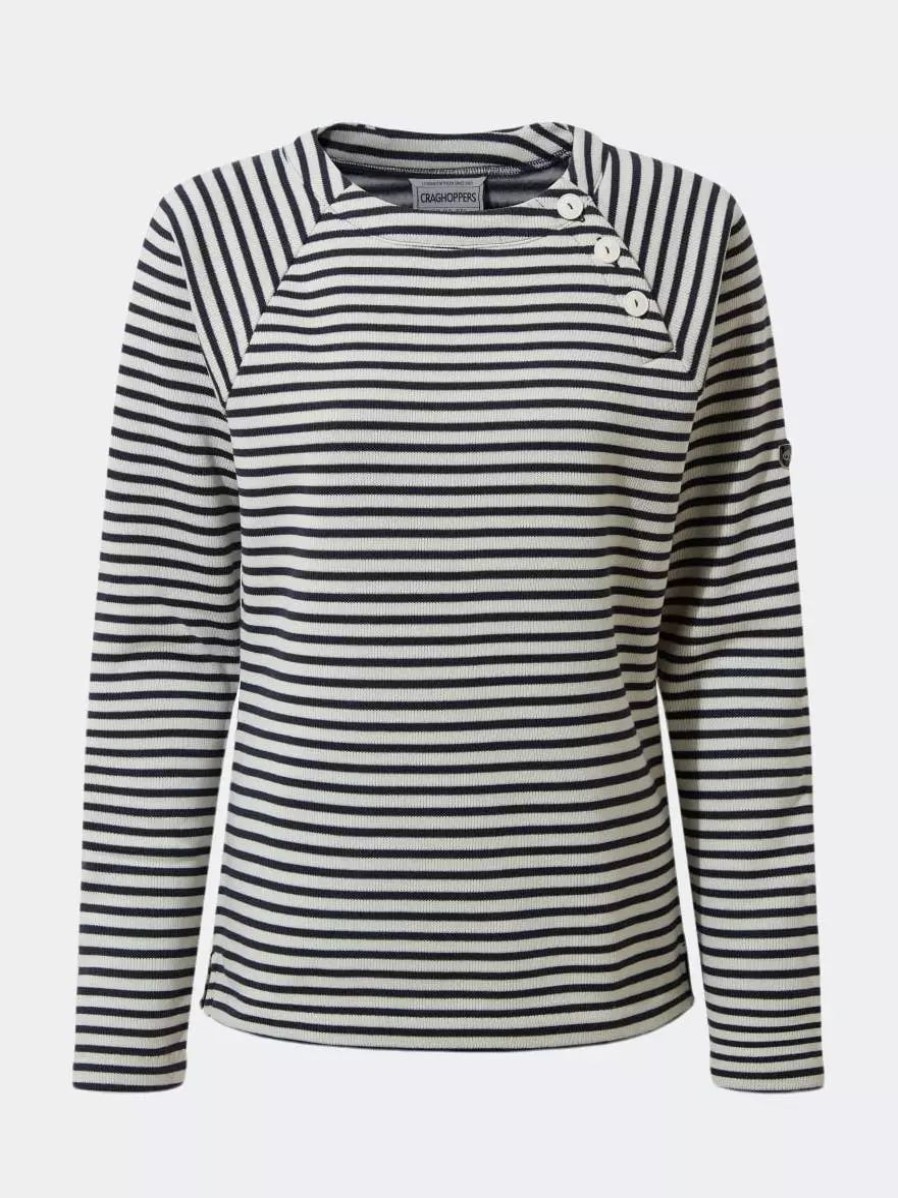 Sweatshirts & Sweaters * | Craghoppers Womens/Ladies Neela Striped Sweatshirt Navy