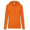 Sweatshirts & Sweaters * | Of The Loom Fruit Of The Loom Ladies Fitted Lightweight Hooded Sweatshirt / Hoodie (240 Gsm) ( ) Orange