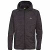 Sweatshirts & Sweaters * | Trespass Mens Northwood Full Zip Fleece Hoodie ( ) Black Marl