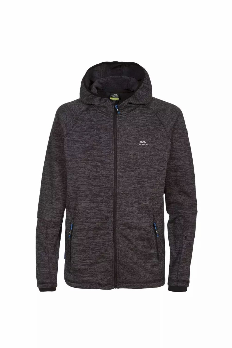 Sweatshirts & Sweaters * | Trespass Mens Northwood Full Zip Fleece Hoodie ( ) Black Marl