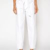 Bottoms * | Noend Denim Justine Fold Waist Loose Pants In White