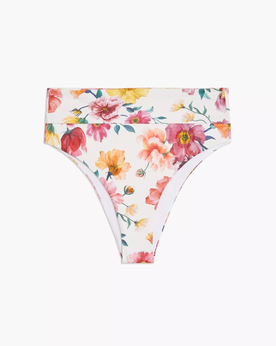 Swimwear * | Onia Stacey Bikini Bottom Lemon Poppy Garden