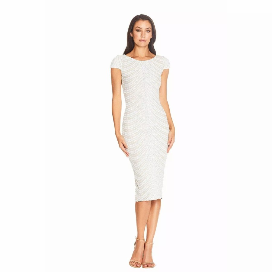 Dresses * | Dress The Population Marcella Dress Off White