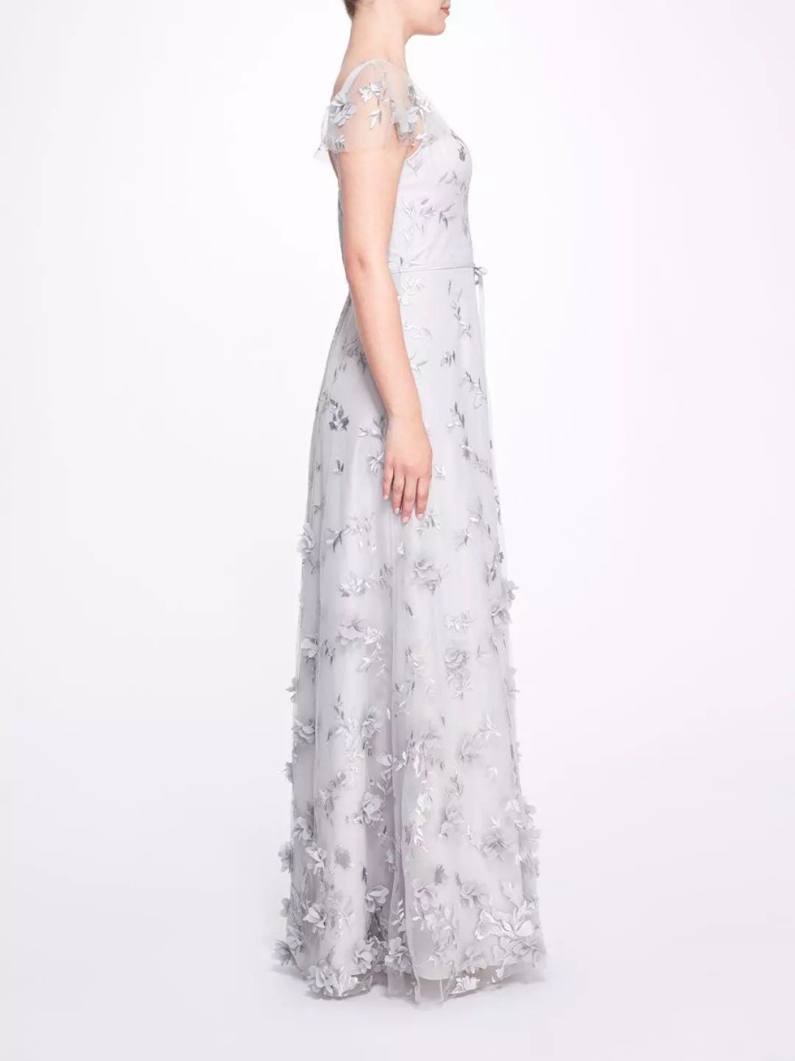 Dresses * | Marchesa Bridesmaids Genoa Dress Dove Grey