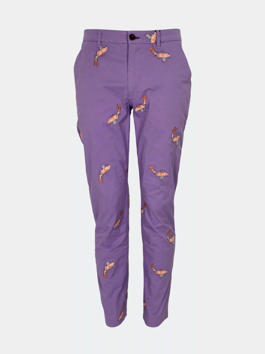 Bottoms * | Lords Of Harlech Of Harlech Charles Koi Pants Lilac