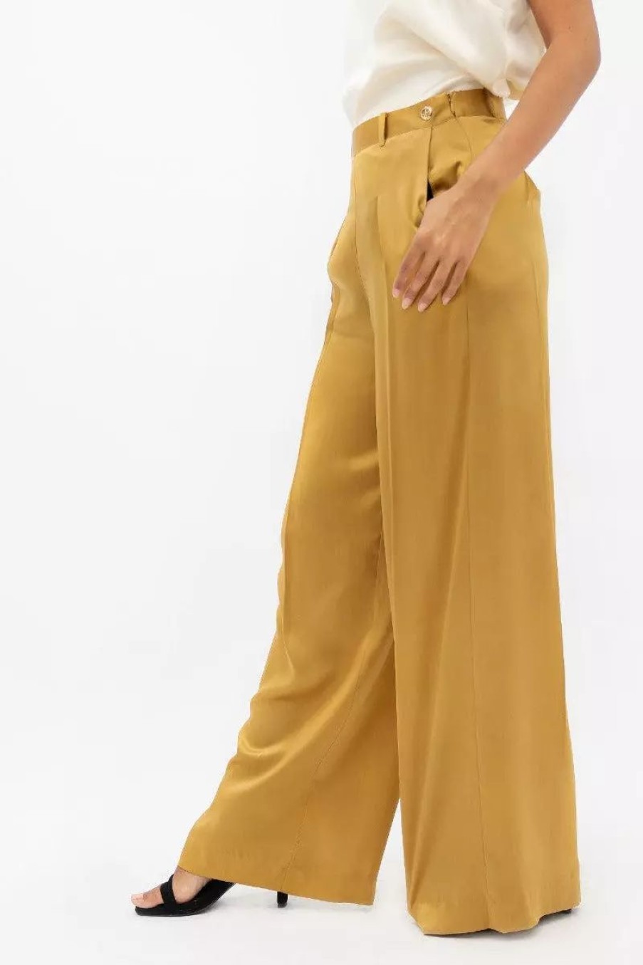 Bottoms * | 1 People Branson Bkg Wide Leg Pants Mimosa