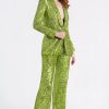 Bottoms * | One33 Social The Starling Lime Sequin Pant Lime Green