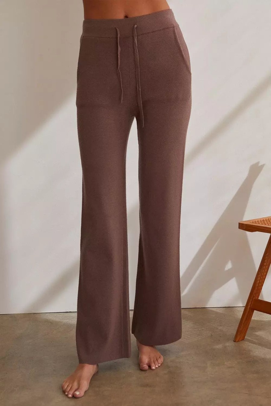 Bottoms * | Crescent Mavis Knit Wide Leg Lounge Pants