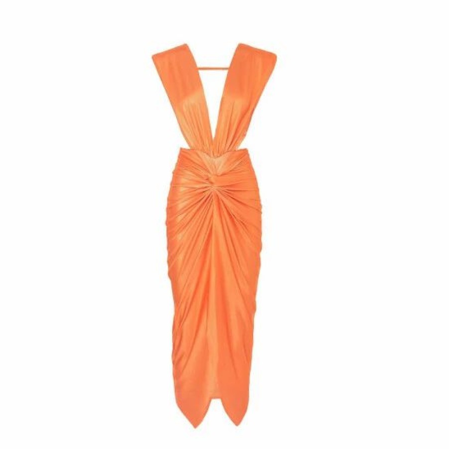 Dresses * | Lezat Goddess Ruched Twist Dress Dresses Glow