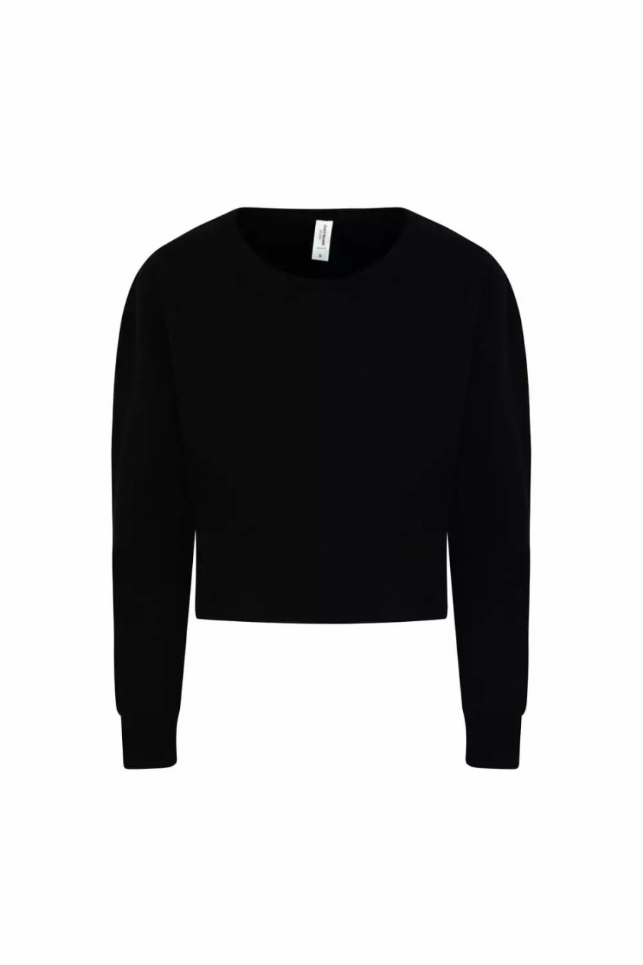 Sweatshirts & Sweaters * | Awdis Hoods Womens/Ladies Cropped Sweatshirt ( ) Deep Black