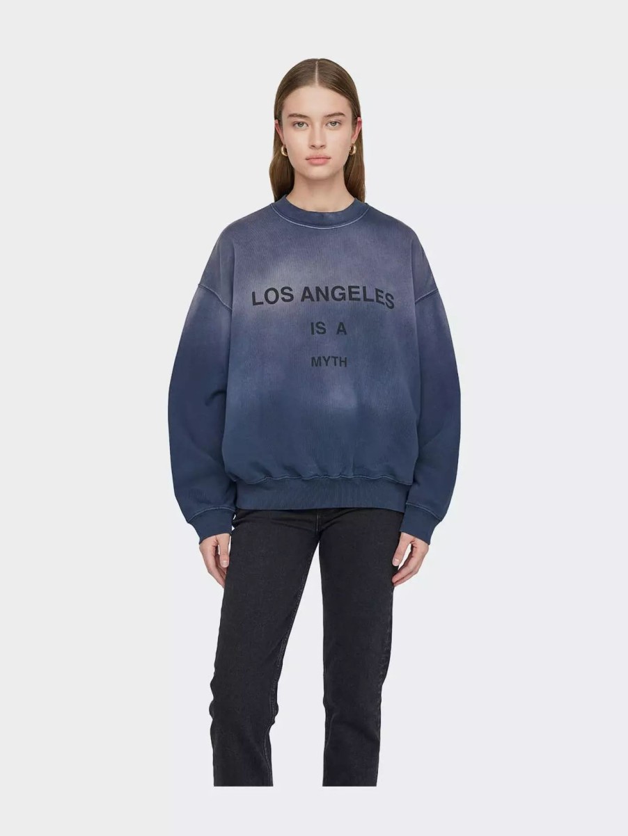 Sweatshirts & Sweaters * | Anine Bing Jaci Sweatshirt Myth Los Angeles Navy