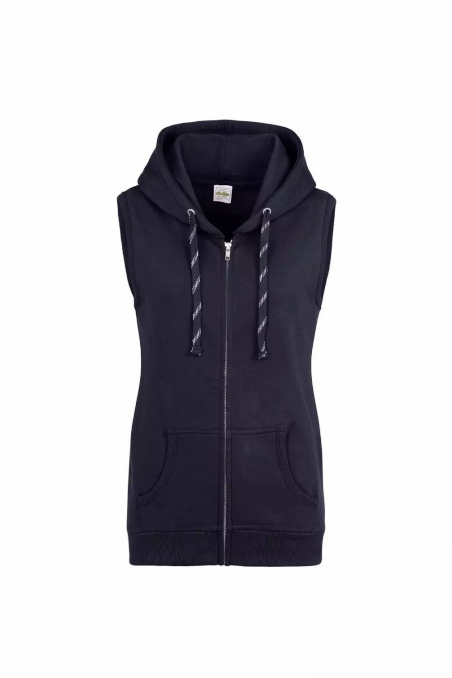 Sweatshirts & Sweaters * | Awdis Just Hoods Womens/Ladies Girlie Sleeveless Full Zip Hoodie ( ) Oxford Navy