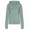 Sweatshirts & Sweaters * | Awdis Womens/Ladies College Zoodie Hoodie Dusty Green