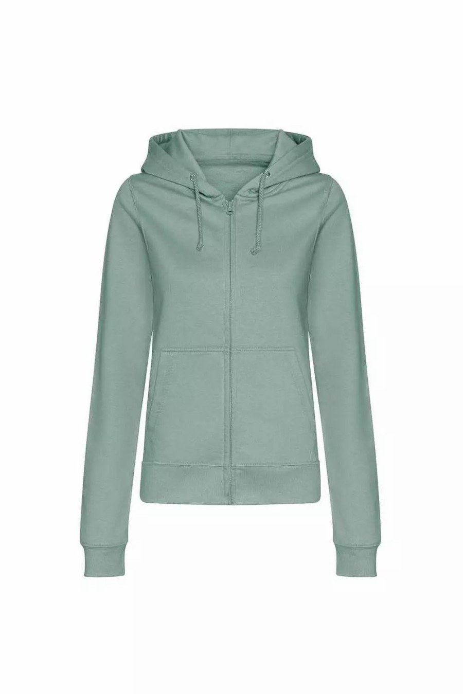 Sweatshirts & Sweaters * | Awdis Womens/Ladies College Zoodie Hoodie Dusty Green