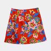 Bottoms * | Carolina Herrera Women'S Digital Flowers Mini Skirt Chili Red Multi