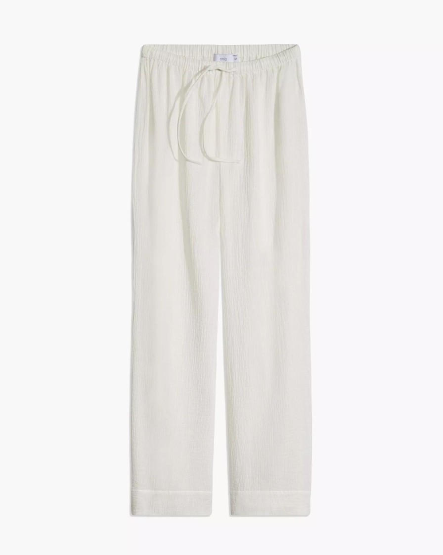 Bottoms * | Onia Drawstring Gauze Pant White