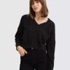 Sweatshirts & Sweaters * | Belle & Bloom Without You Cable Knit V-Neck Jumper Black