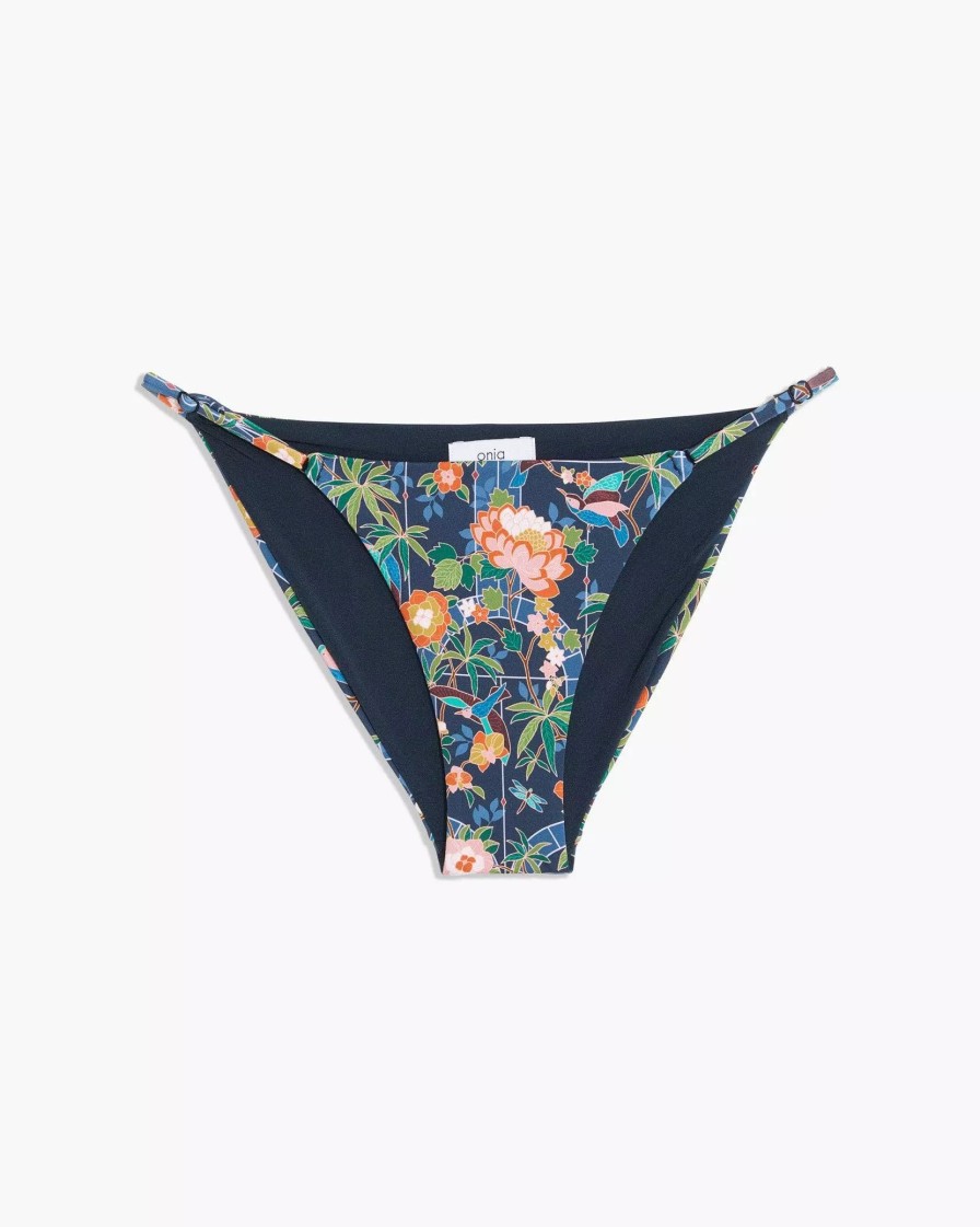 Swimwear * | Onia Hannah Bikini Bottom Navy Multi Jungle Mosaic