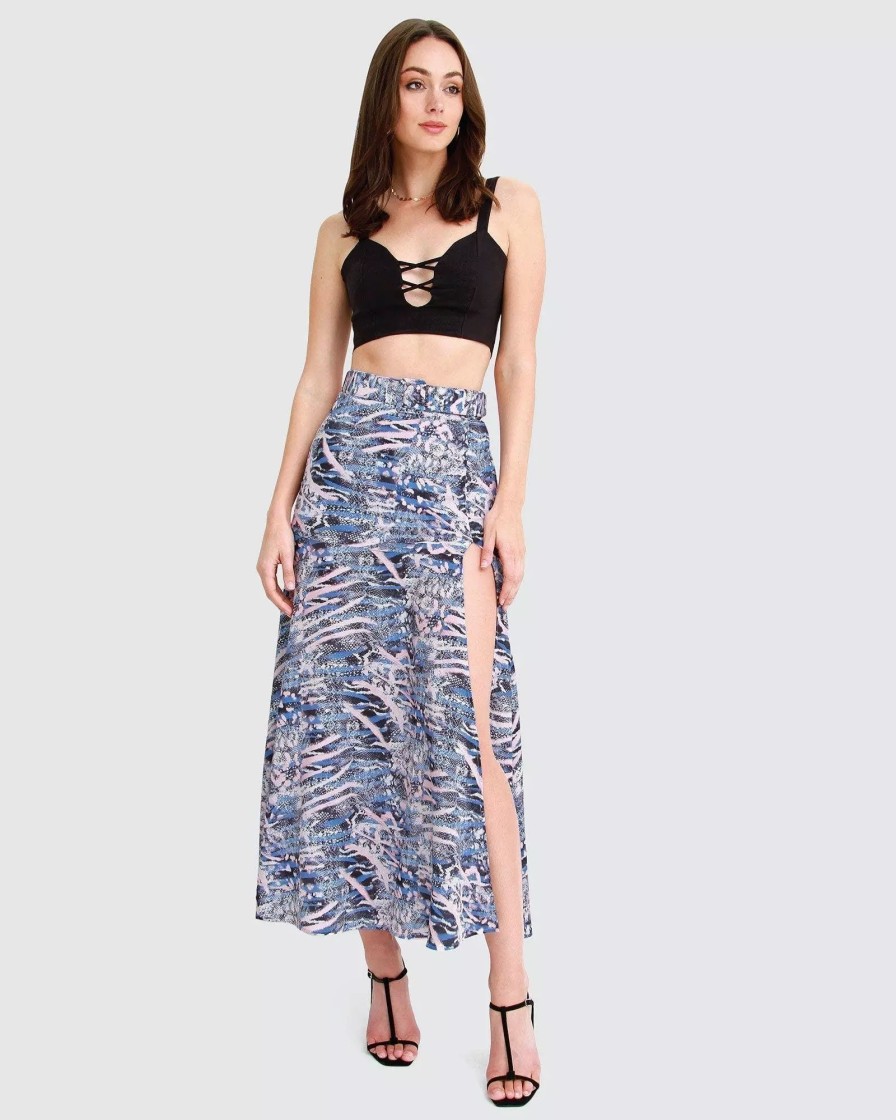 Skirts * | Belle & Bloom Ocean Drive Belted Maxi Skirt Blush