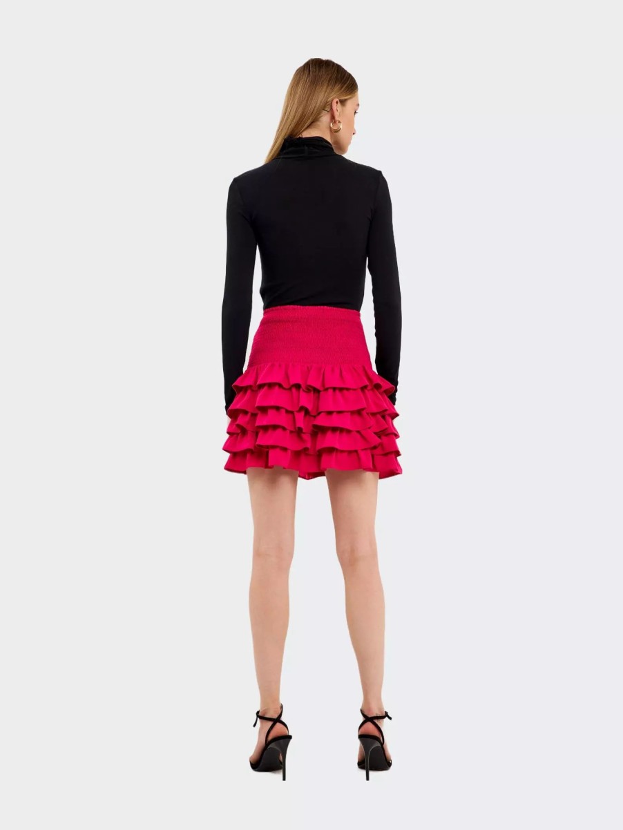 Skirts * | Endless Rose Smocking Ruffled Skirt