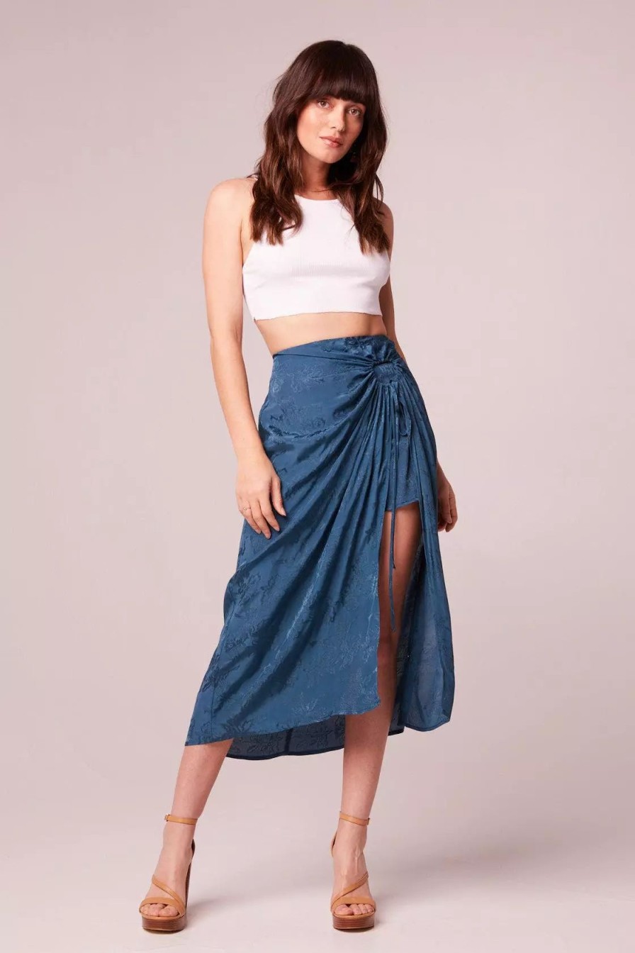 Skirts * | B.O.G. Collective Ne Layered Midi Skirt Deep Teal