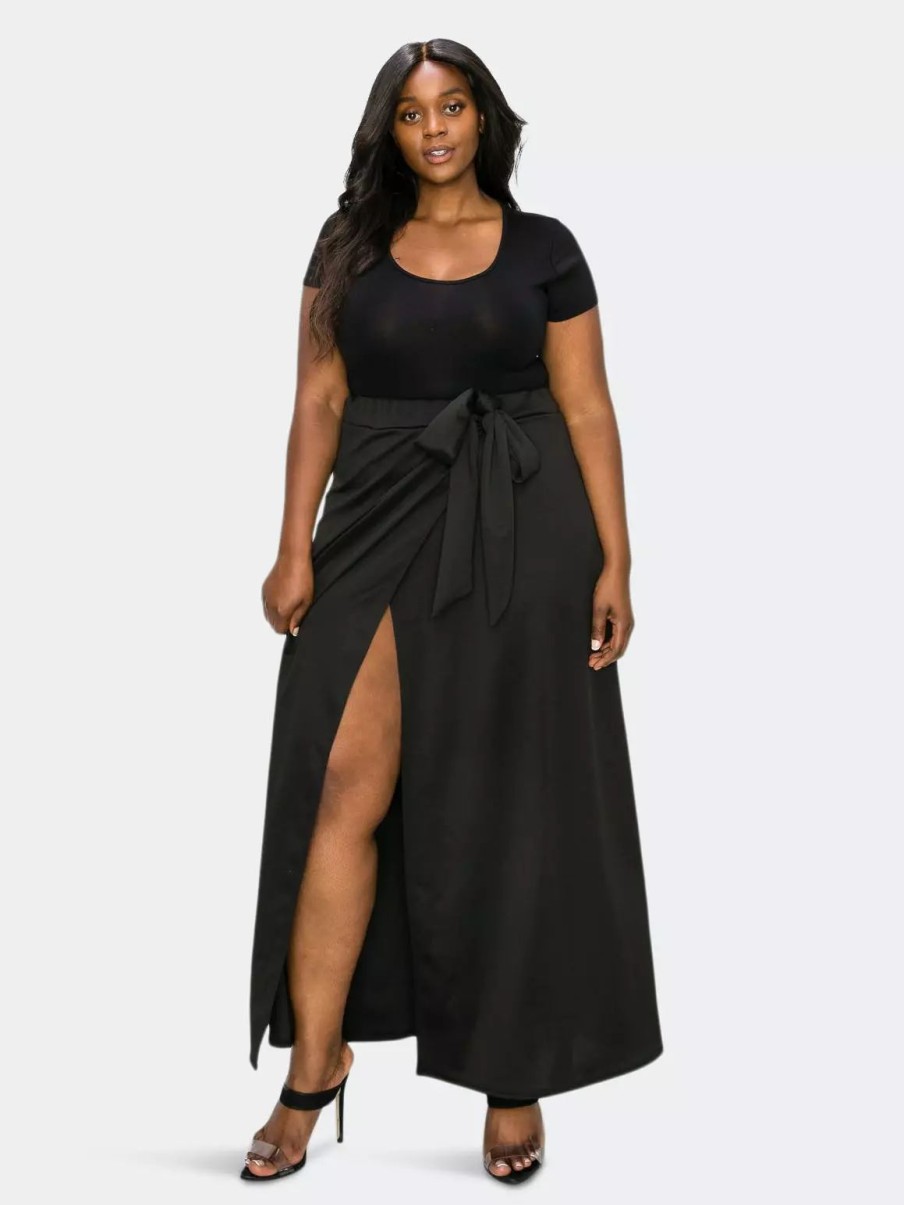 Skirts * | Livd Scuba Wrap Maxi Skirt