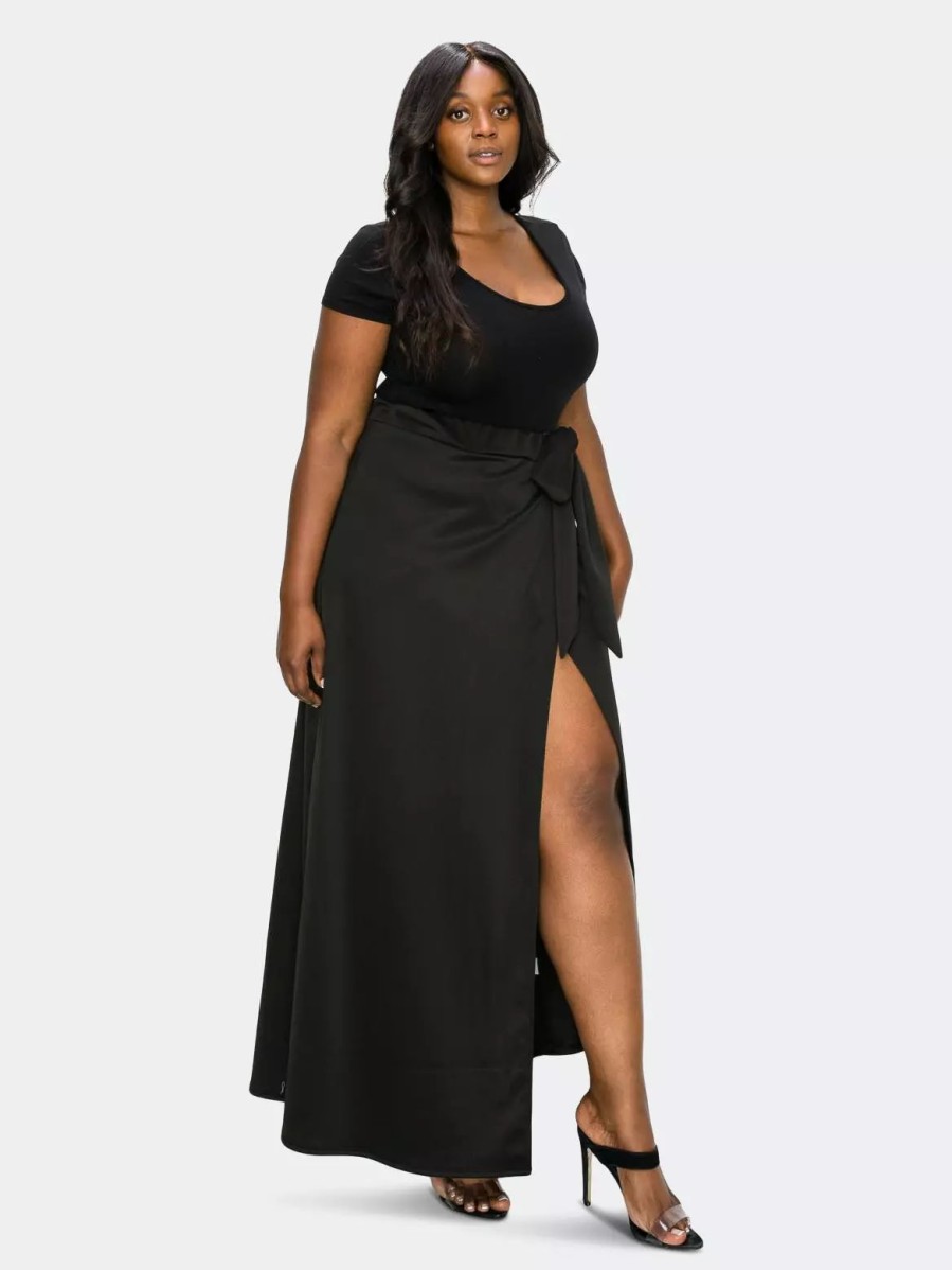 Skirts * | Livd Scuba Wrap Maxi Skirt