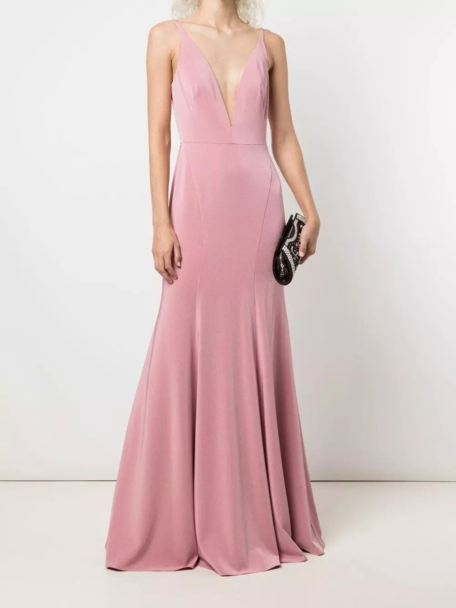 Dresses * | Marchesa Bridesmaids Crema Gown Rose