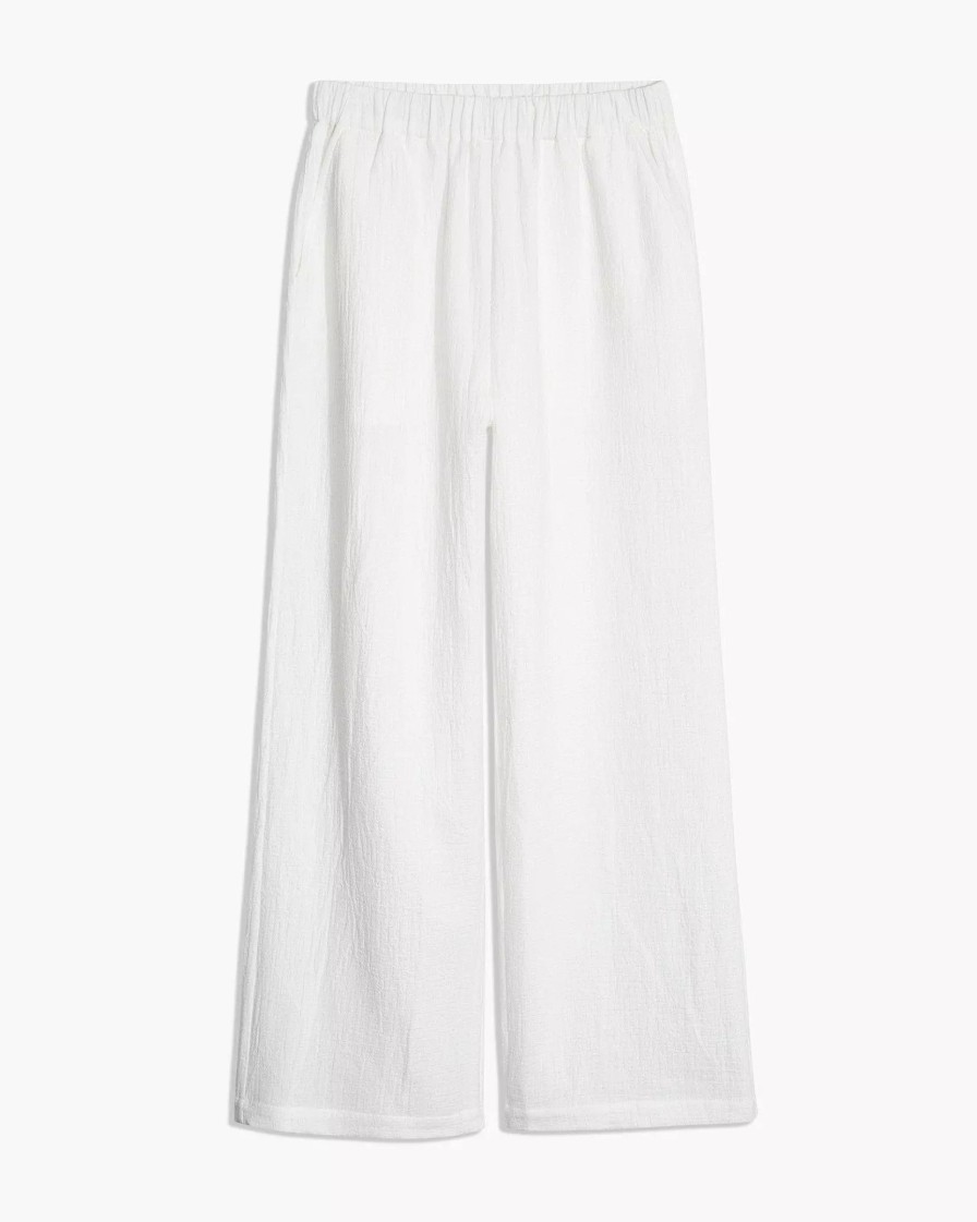 Bottoms * | Onia Wide Leg Gauze Pant White