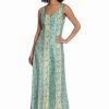 Dresses * | Maggy London Nora Dress Green/Aqua