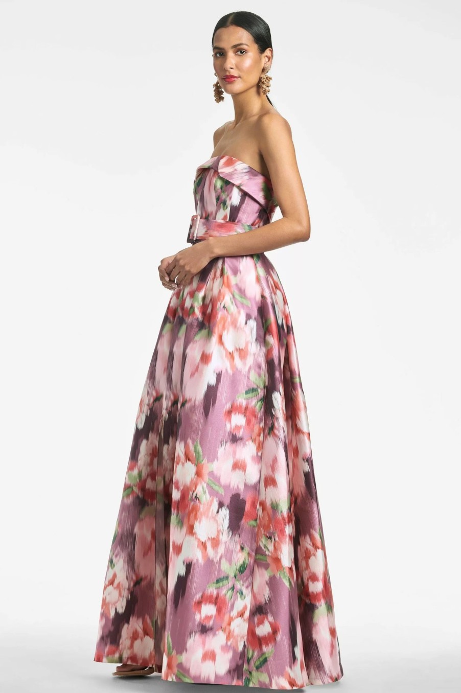 Dresses * | Sachin & Babi Rielle Gown Mauve Ikat Floral