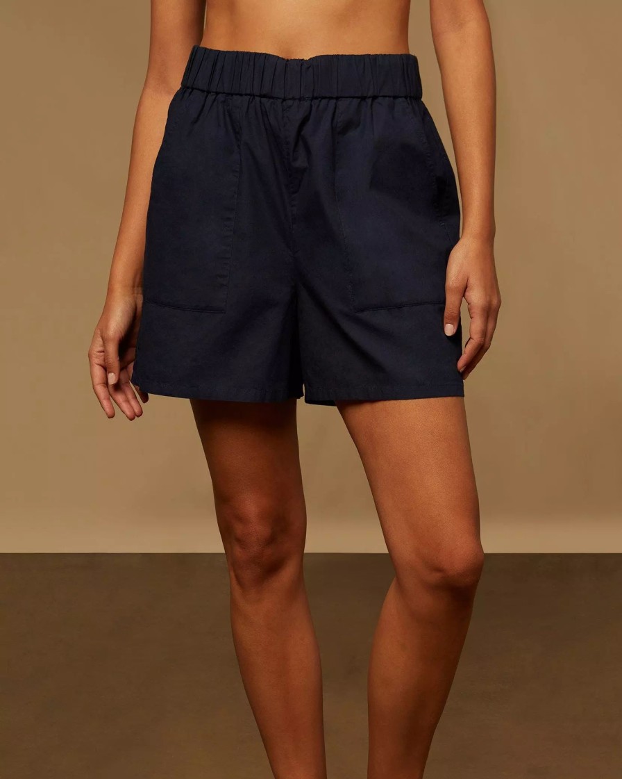 Bottoms * | Onia Poplin Home Short Deep Navy