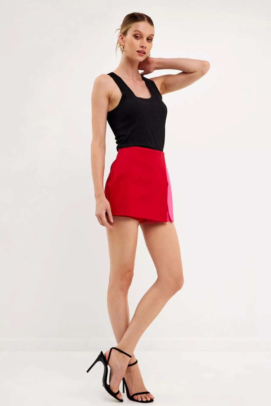 Skirts * | English Factory Colorblock Skort