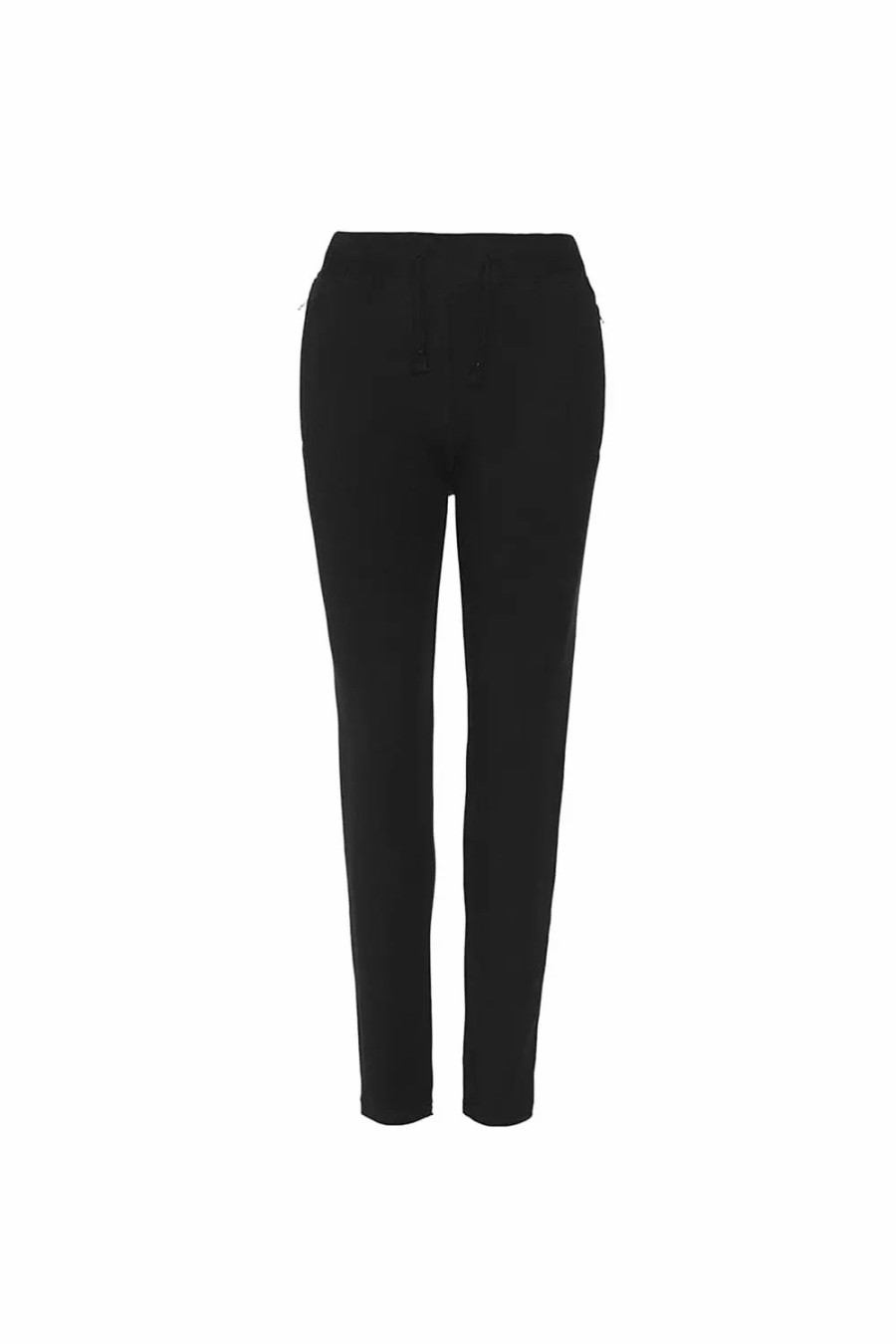 Bottoms * | Awdis Hoods Womens/Ladies Girlie Tapered Track Pants ( ) Jet Black